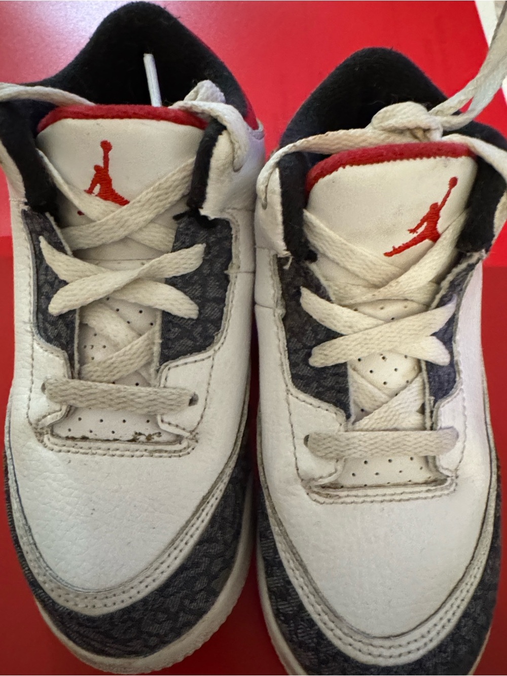 Kids Nike Air Jordan White and Gray Sneakers